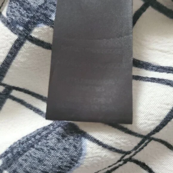 Cynthia Steffe Women's Navy Blue Polka Dot Plaid White Shirt Shift Dress Size 2 - Picture 10 of 14